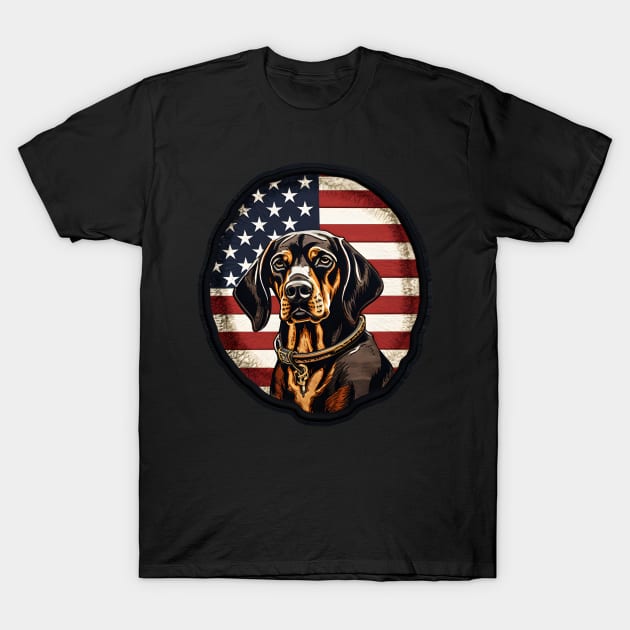 Foxhound 4th of July T-Shirt by NatashaCuteShop